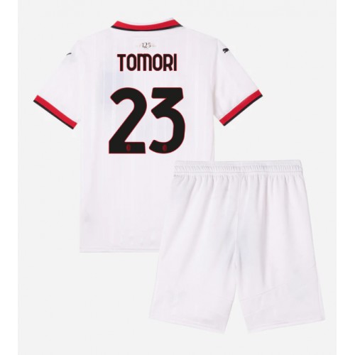 Fotbalové Dres AC Milan Fikayo Tomori #23 Dětské Venkovní 2024-25 Krátký Rukáv (+ trenýrky)